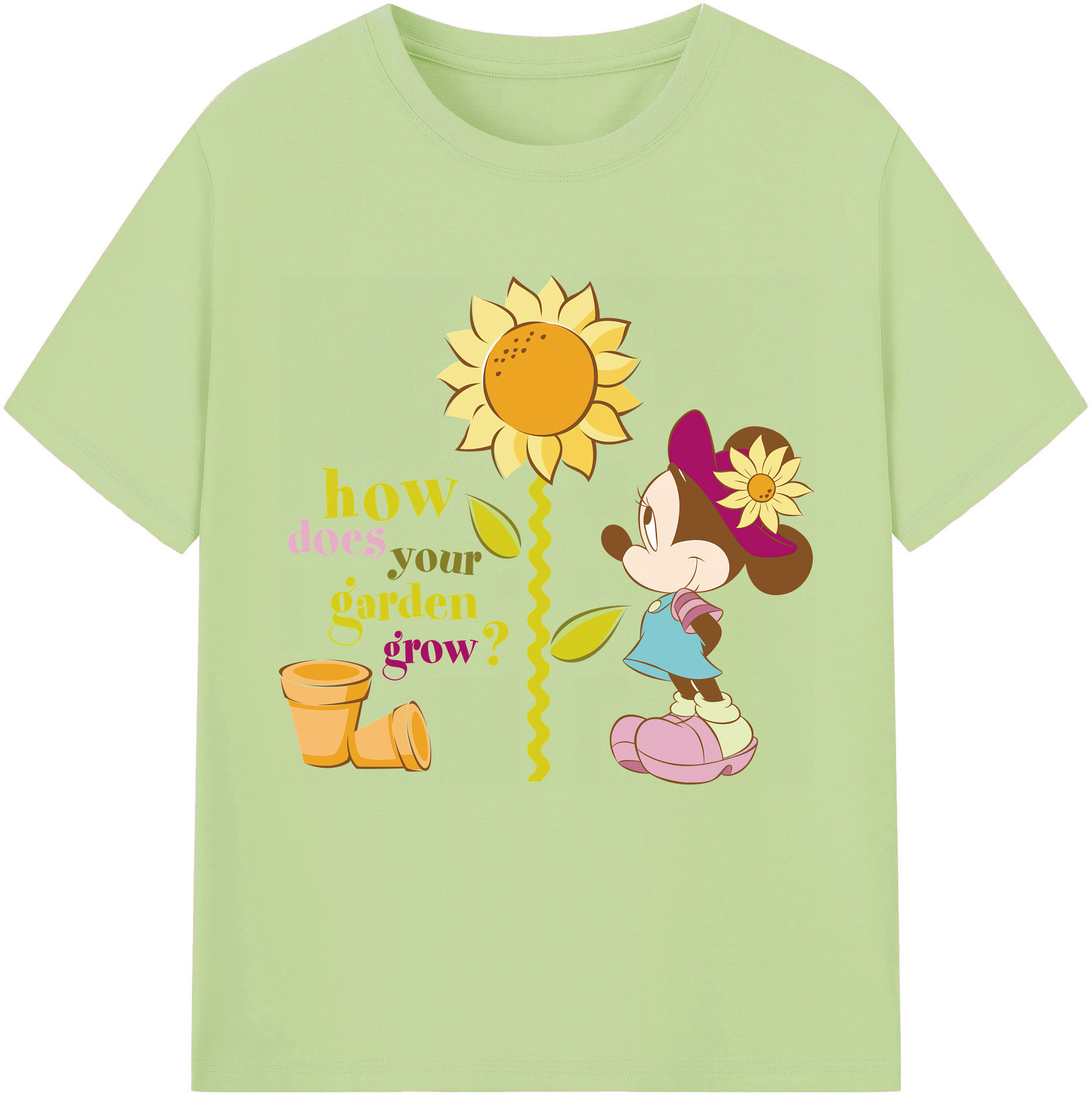 （画像用） ミッキーマウス Mickey Mouse 綿100％半袖Tシャツ（フロントプリント）